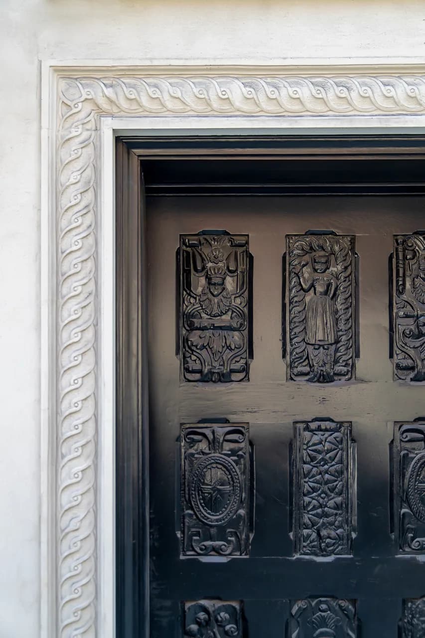 Decorative restoration detail at Parge House