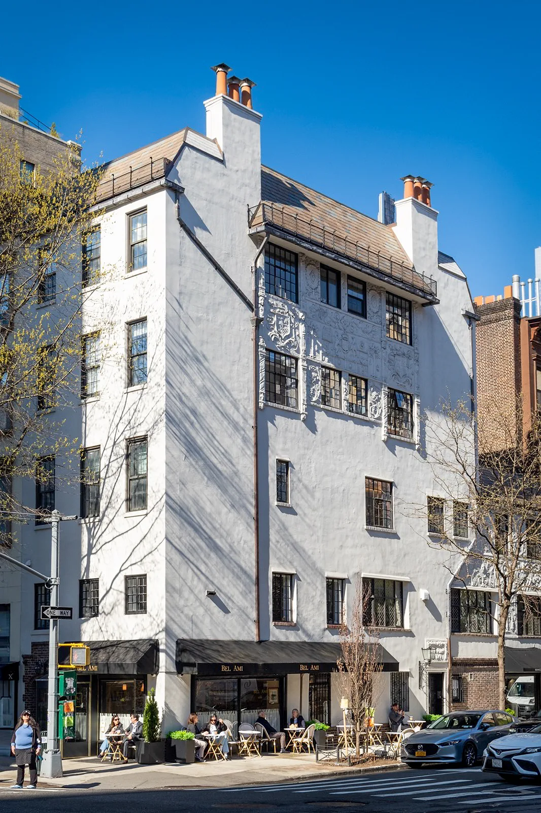 Restored facade detail at Parge House, 866 Lexington Avenue